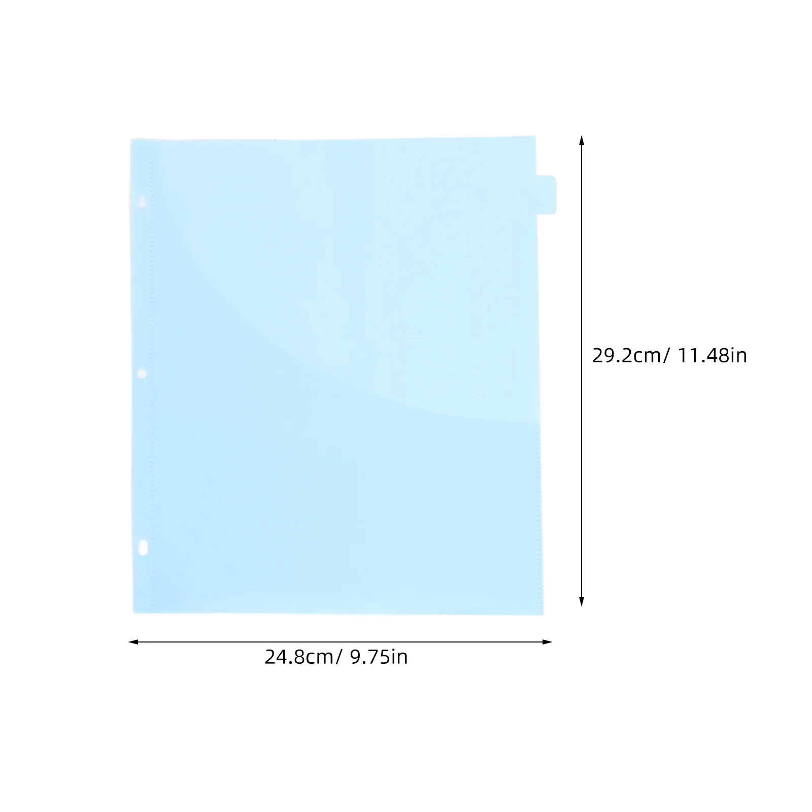 12 Pcs File Folder Binder Divider Pockets Plastic Document Holders Office Supplies Paper Sleeves ganizer