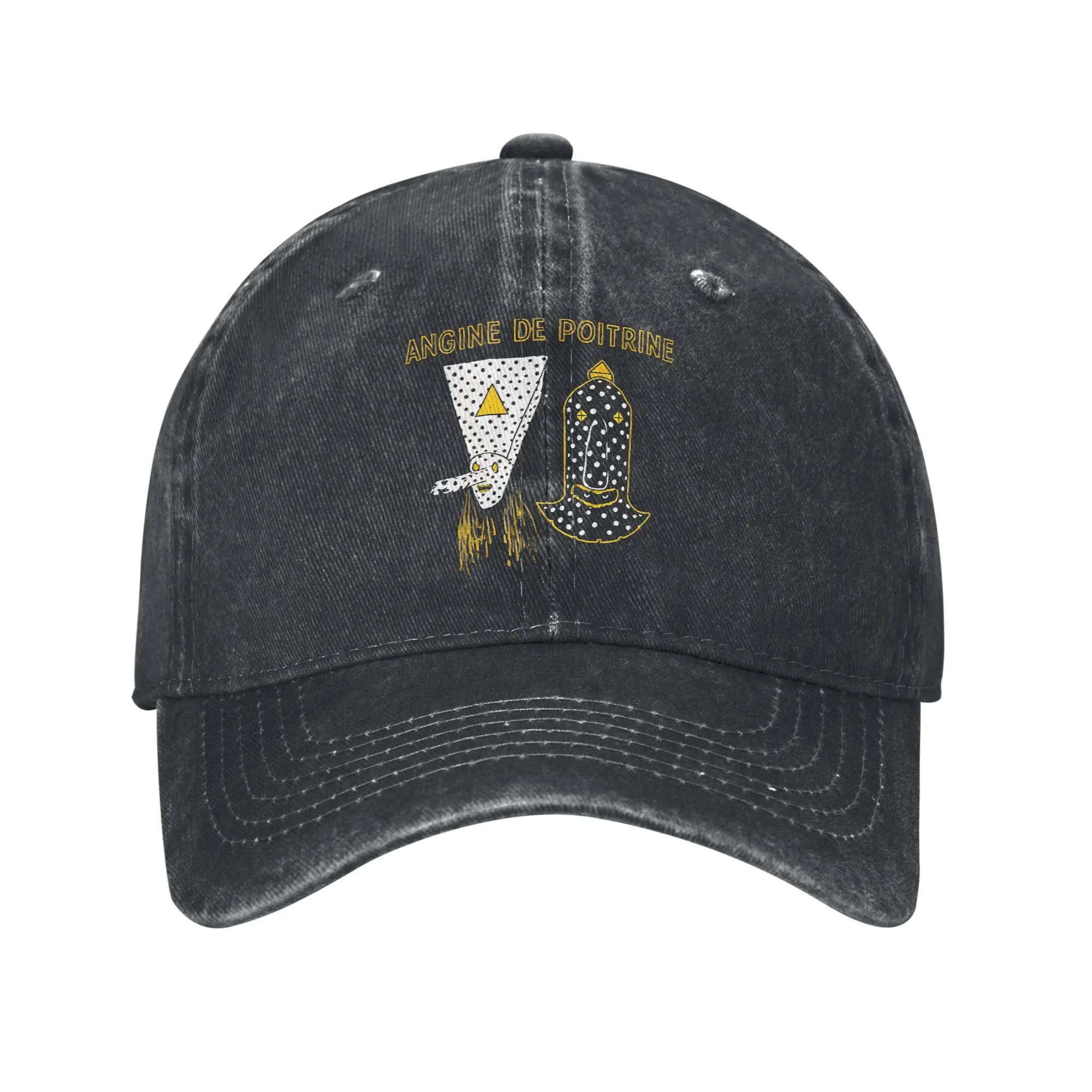 Retro Angine de Poitrine Band Musician Baseball Caps Unisex Distressed Denim Snapback Cap  Outdoor Workouts Gift Caps Hat
