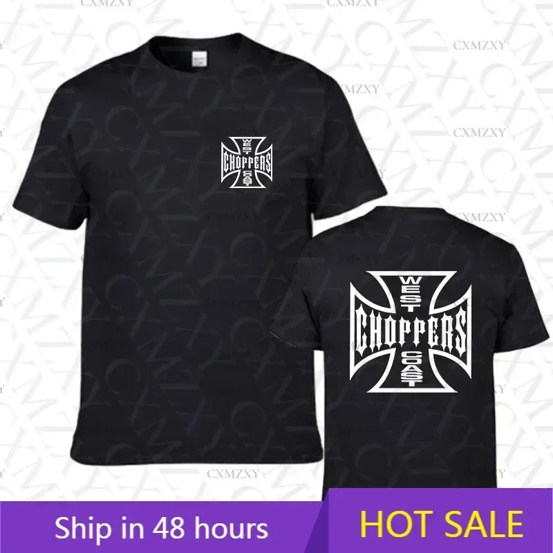 Summer Fashion T Shirt Men West Coast Choppers print T-Shirt Casual casual Short Sleeve O-Neck Tshirt