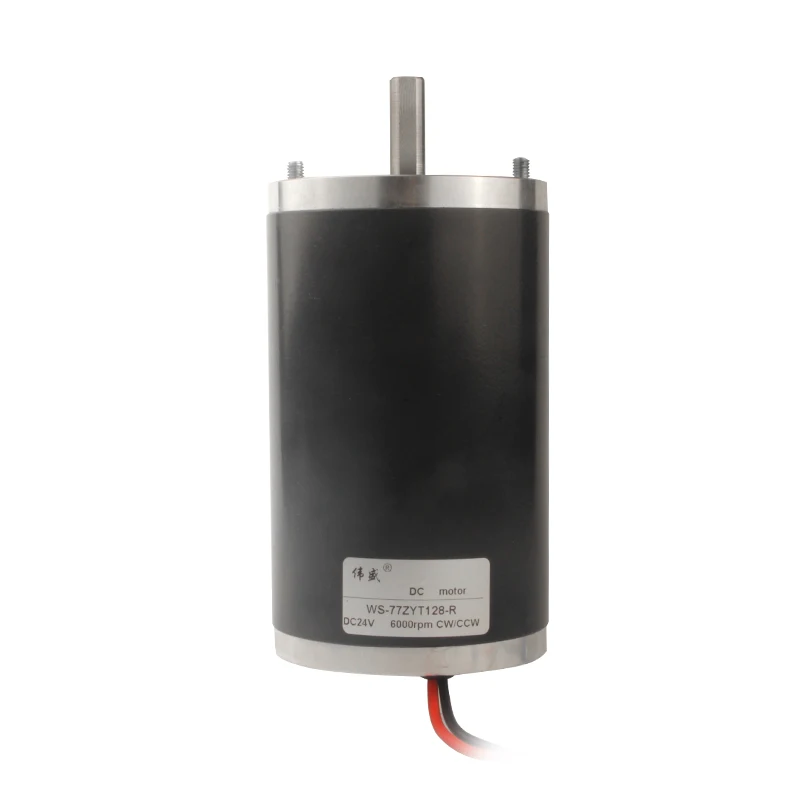 77ZYT128-R 12V/24V 3000/6000 RPM High Torque Reversible DC Motor with Adjustable Speed for Wire Stripper/Power Tools/RC Models