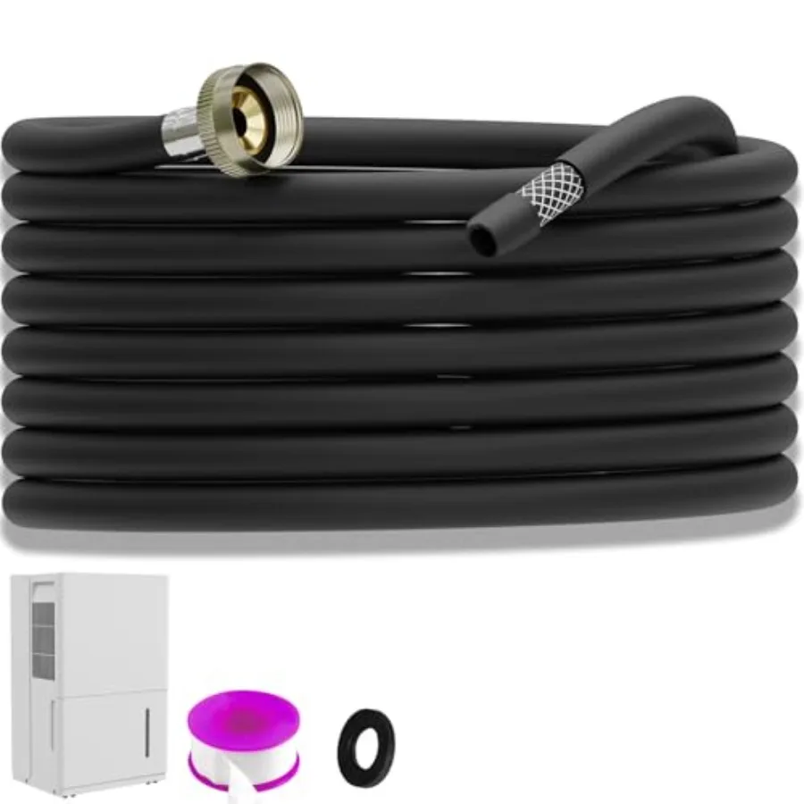 

8Feet Dehumidifier Drain Hose with 3/4 Inch FHT Leak-Proof and Rust-Resistant Connector Portable AC -Free Thickened Drain Hose