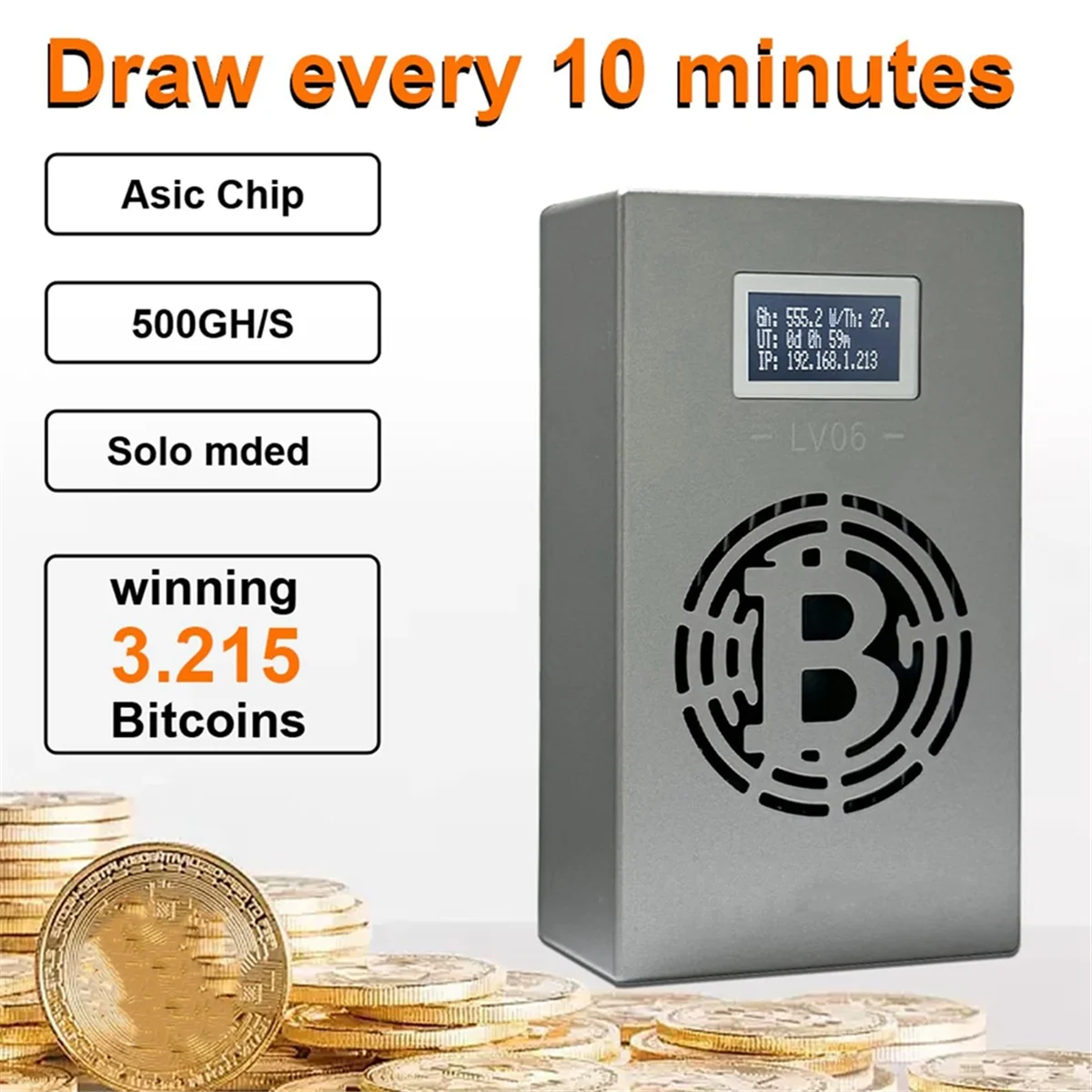 N33R_Bitcoin Lucky Miner LV06+LV03 Silent Miner Machine BTC Miner UK Plug