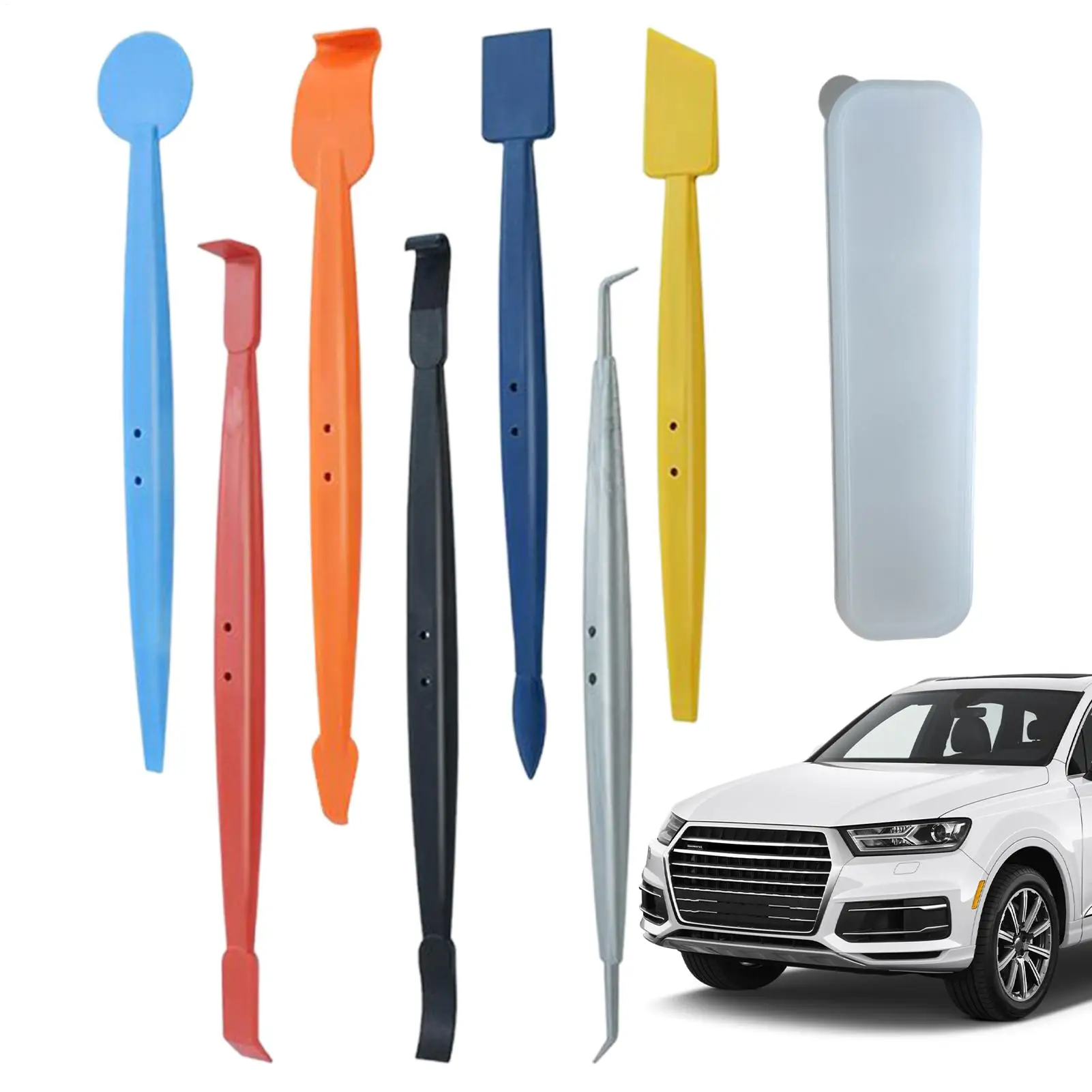 

7-Piece Car Window Tinting Squeegee Kit Handheld Car Window Tint Tool Kit Magnetic Absorption Edge Trimming Color Changing Film