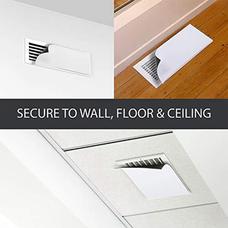 2 Piece Home Floor AC Vent Cover And Vent Cover White & Black Rubber Wall Vent Cover Vent Cover For Heater.