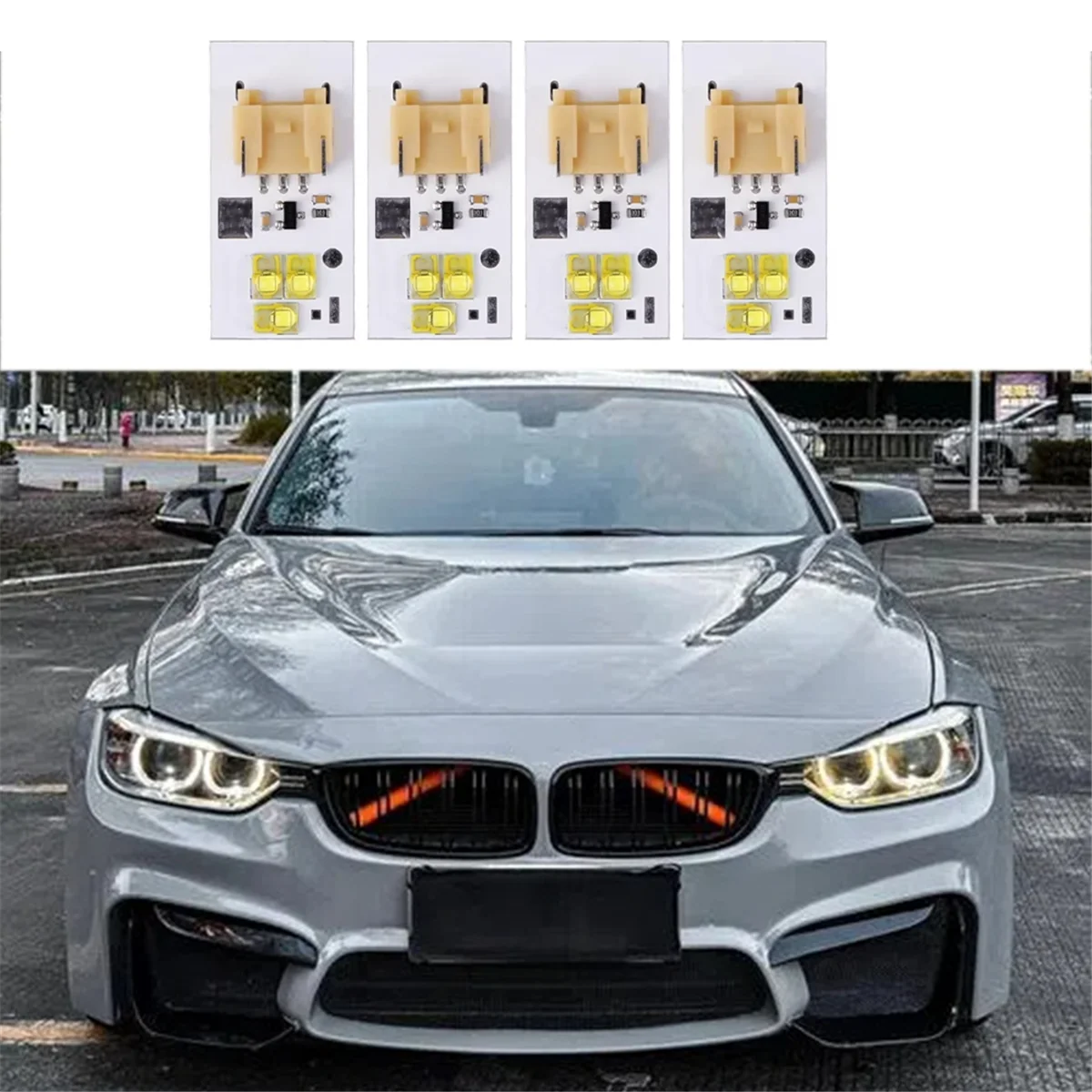 【قطرة السعر】ألواح صمام ثنائي خفيفة للقيادة DRL أثناء النهار الأبيض لسيارة BMW 2013 -2015 F30 F35 Pre-LCI Xenon المصباح الأمامي