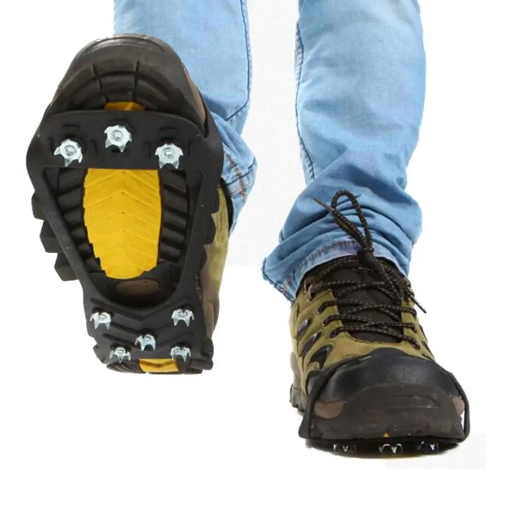 مسامير قابض ثلج ذات 8 أسنان للأحذية - الأشرطة المضادة للانزلاق للشتاء والمشي لمسافات طويلة في الهواء الطلق وتسلق الجبال على الثلج على الجليد #4