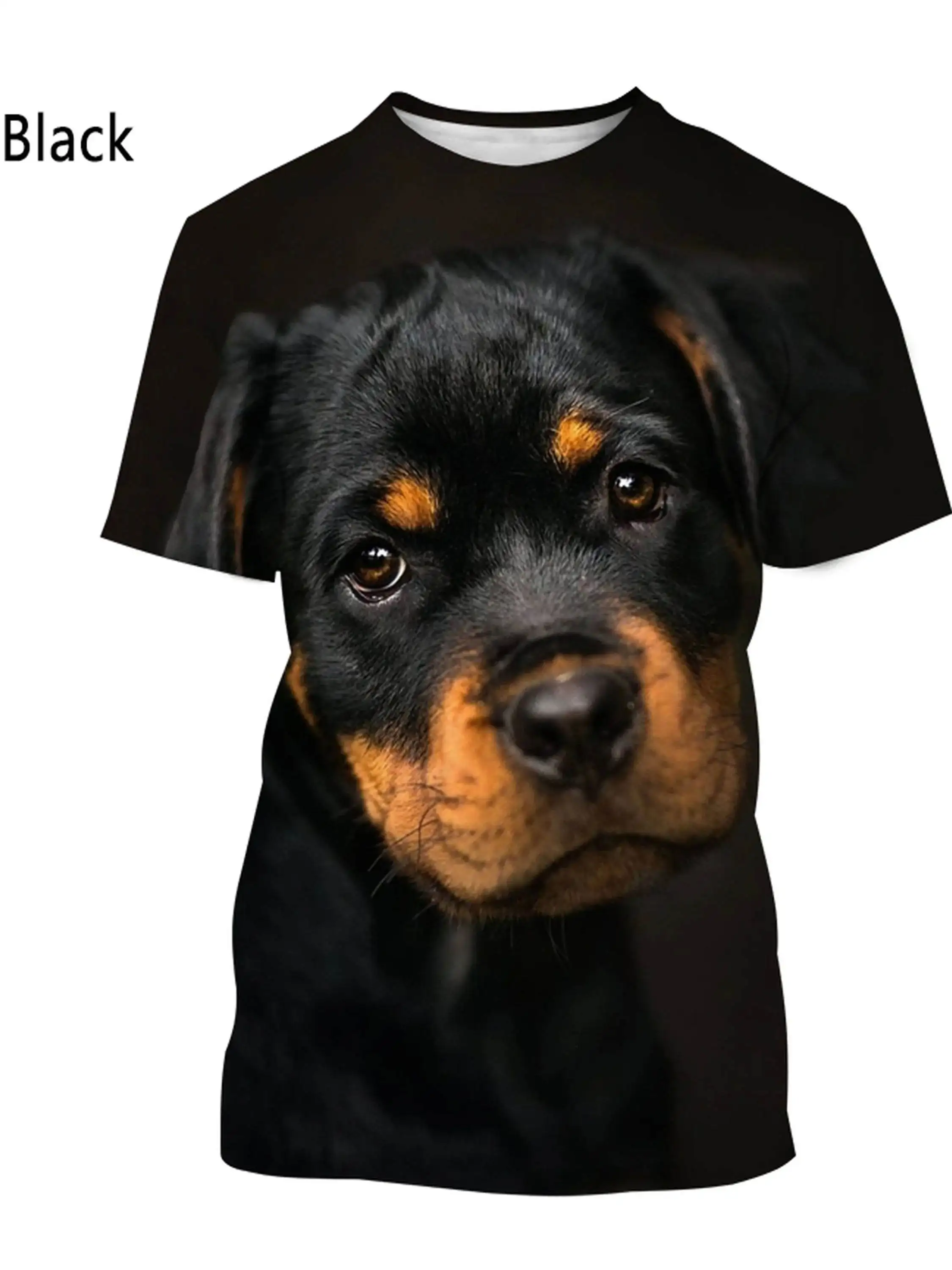 

Свободная спортивная футболка с 3D животным принтом и коротким рукавом, повседневная молодежная стильная всесезонная футболка с круглым вырезом, американская мода для отдыха