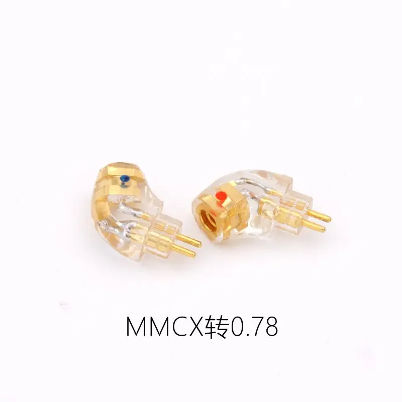 Pair Gold Plated Headphone Plug for MMCX Male to .78mm Female 0.78MM Male to MMCX Female Converter Adapter