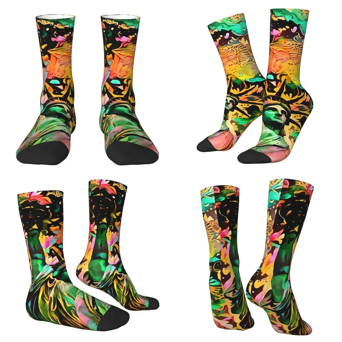 

Абстрактные носки с изображением Статуи Свободы, носки в стиле Харадзюку, впитывающие пот, всесезонные носки для мужчин и женщин, подарки на День святого Валентина