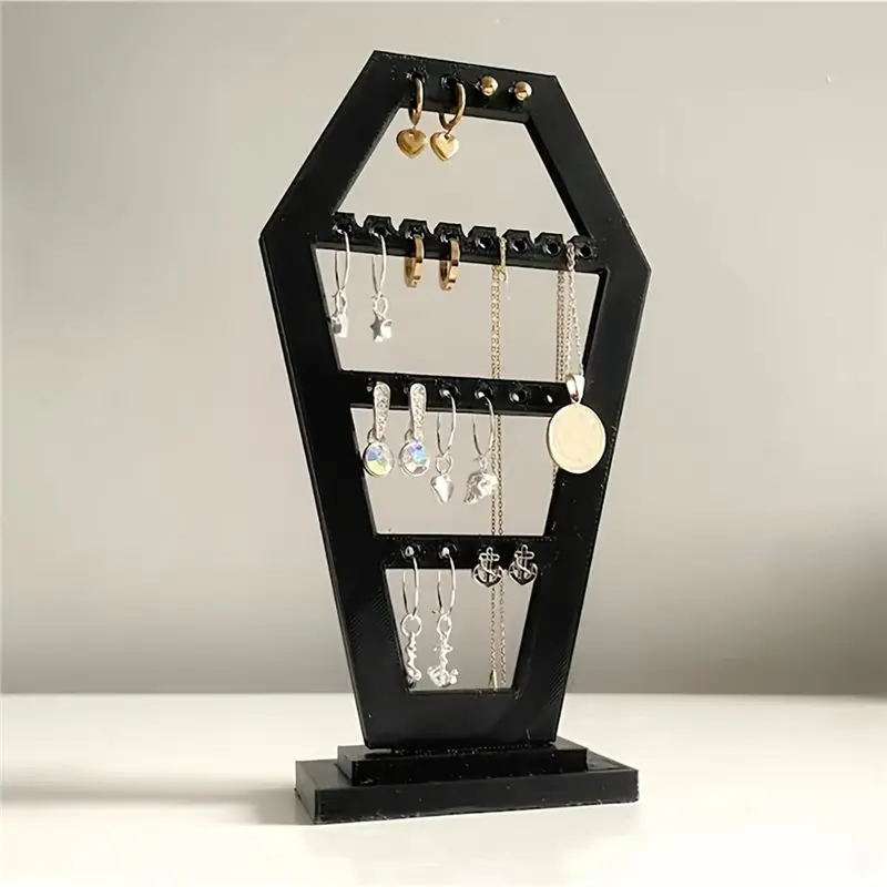 B-Est Vintage Style For Halloween Earring Display Stand Tombstone Design For Jewelry Organizer Office Home Holiday Gift