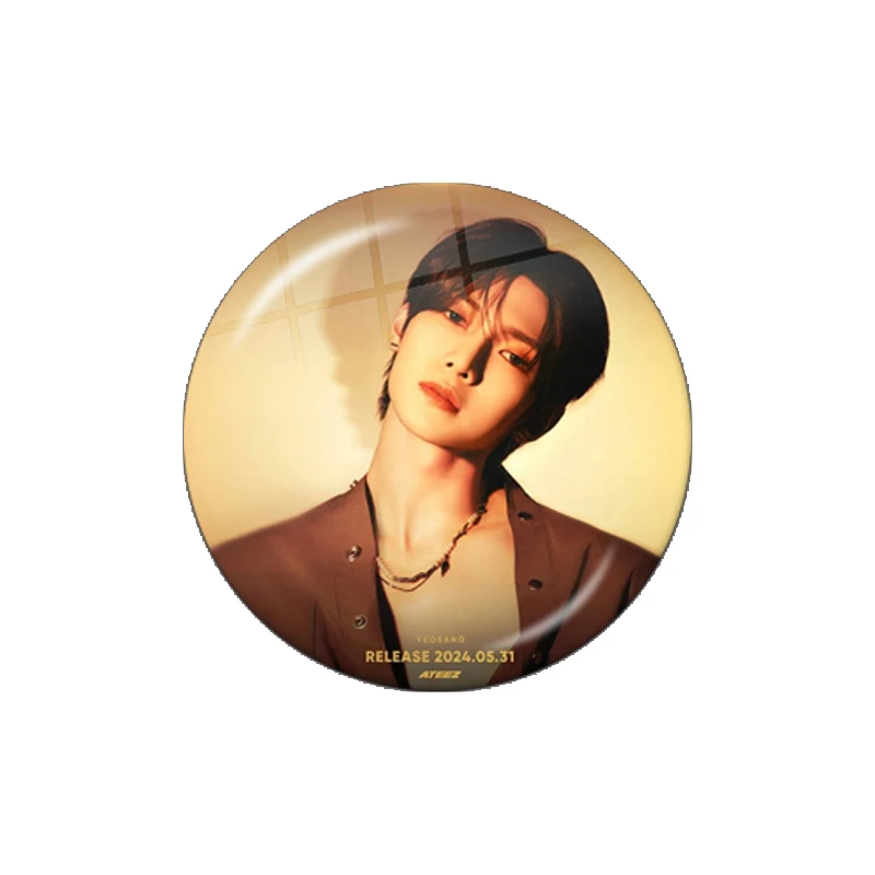 KPOP ATEEZ GOLDEN HOUR 10Pcs 12mm/16mm/18mm/20mm/25mm/30mm Round Photo Glass Cabochon Demo Flat Back Making Finding