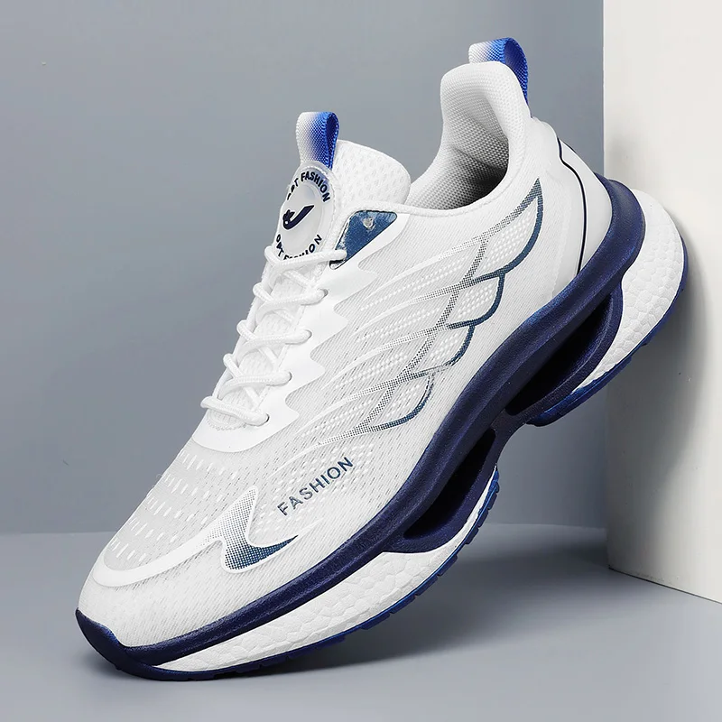 Couple Sports Shoes Men\'s Lace Up Breathable White Classic Running Outdoor Lightweight Comfortable Flat Shoes Basketball Shoes