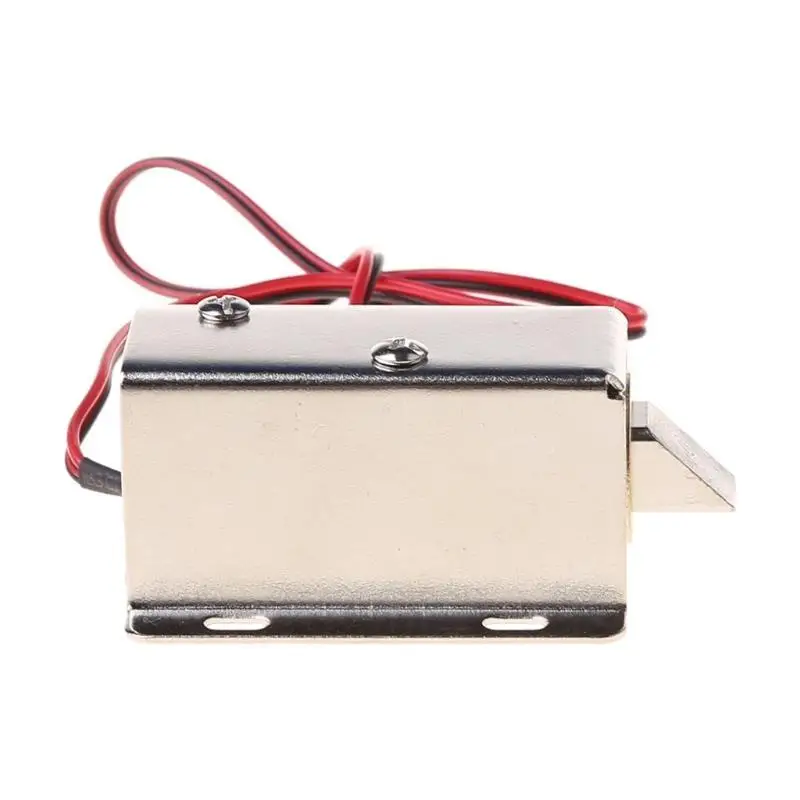 금속 12V 전자 도어락 컴팩트 솔레노이드 밸브 잠금용 자동 저전력 잠금 해제 안전 기능