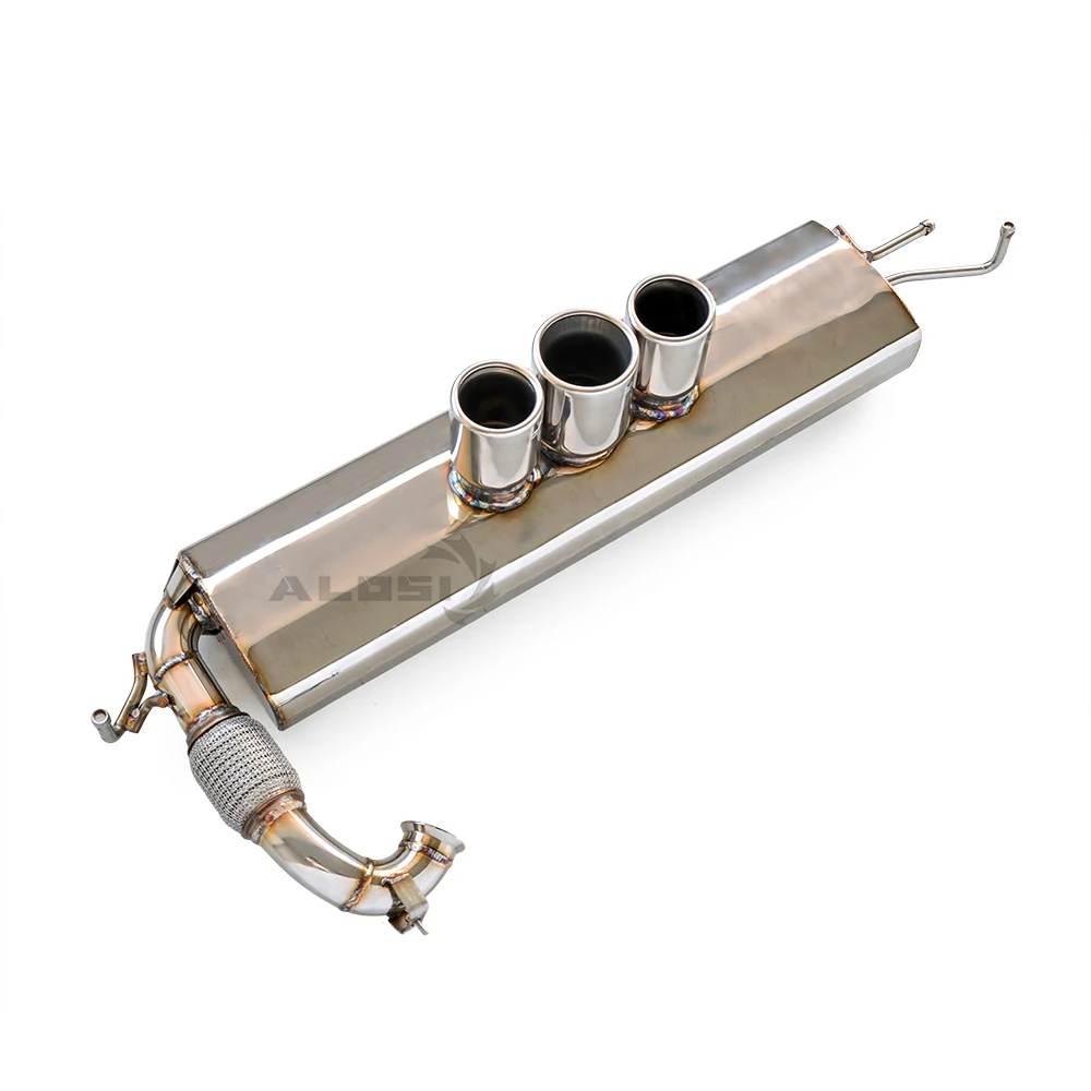 ثلاثة أطراف عادم متوسطة لسيارة Mercedes Benz Smart W453 1.0 0.9T 2015-2021 SS304 عادم عادم الأداء CatBack