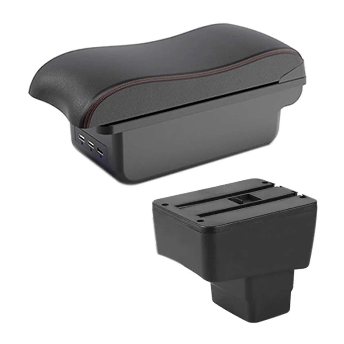 For -3 Armrest for 2 Skyactiv Version Cx3 Car Armrest Box Storage Box Curved Leather Black Line