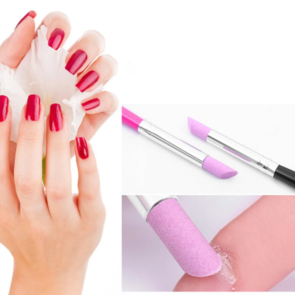 

6Pcs Nail Grinding Pen Durable Practical Long Time Use Polish Shape Natural False Nails Files Buffer Sanding Women Black White