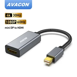 Adapter AVACON Mini DisplayPort na HDMI, adapter Thunderbolt 2 na HDMI kompatybilny z MacBook Air/Pro, Microsoft Surface Pro