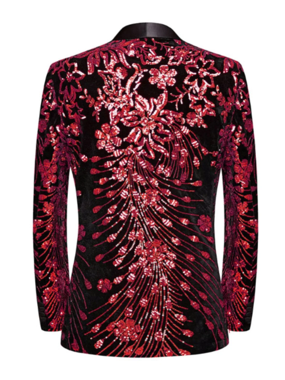 Men Sequined Suit Performance Plus Size Party Host Classy Singer Luxurious Sparkling Tops Blazer