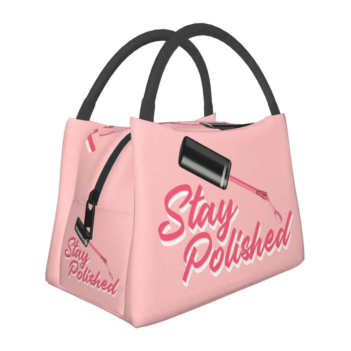 

Gift for Nail Artists Lunch Bag Manicure Manicurist Thermal Cooler Portable Picnic Nails Polish Pedicurist Canvas Food Box Bag