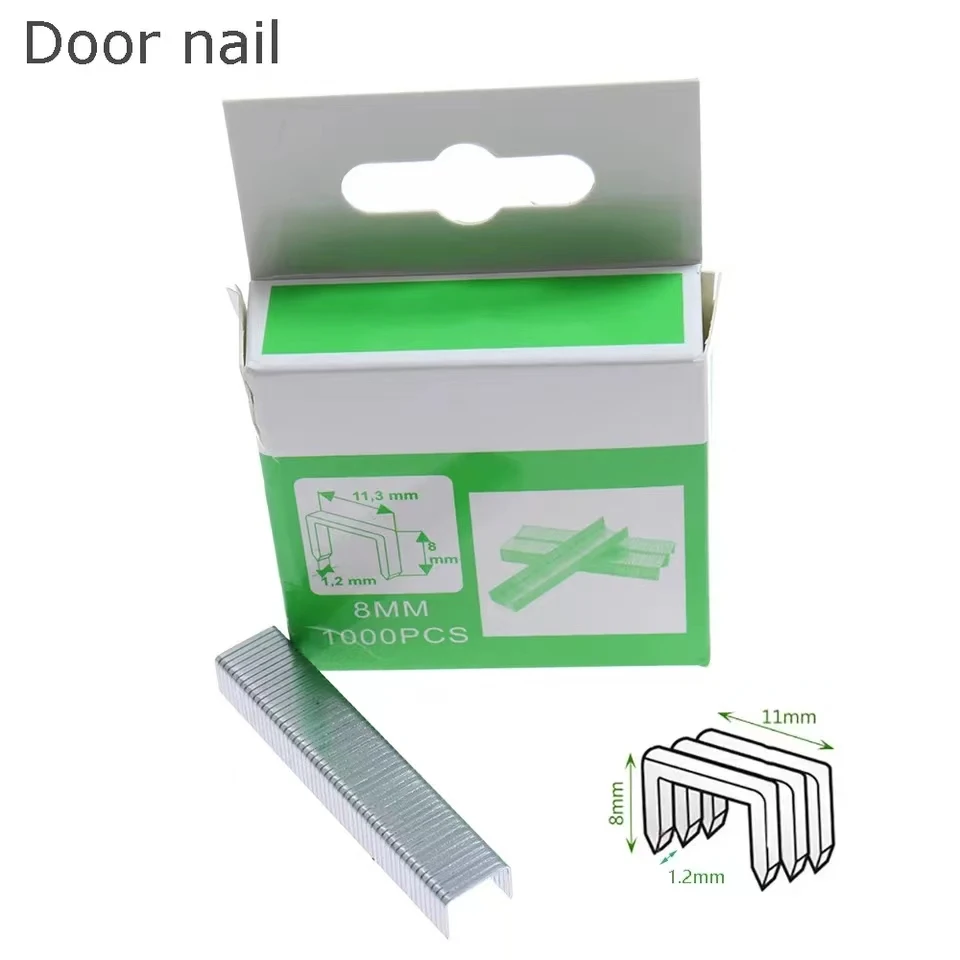 1000pcs/Box U/ T/ Door Nail Manual Nail Gun Shaped For Wood Furniture Household Use Staples