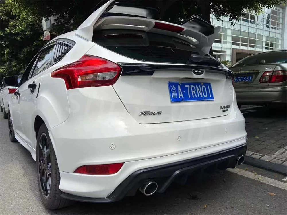 Car Styling For Ford Focus RS Spoiler 2012 2013 2014 2015 2016 2017 2018 Gloosy Black  Rear Trunk Wing Lip Rear Spoiler