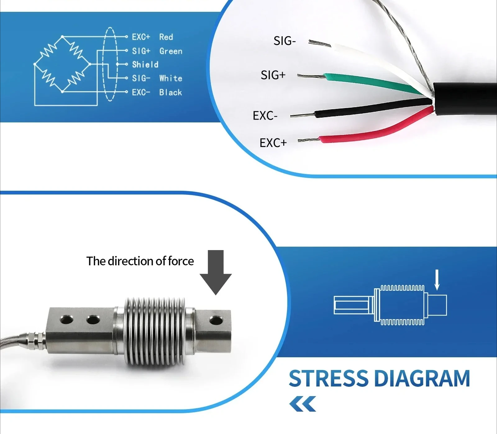 Digital Load Cell Pressure Sensor Market Weight Cells For Scales Wide Measurement Bellows Sensor 10-500KG Adapts HX711