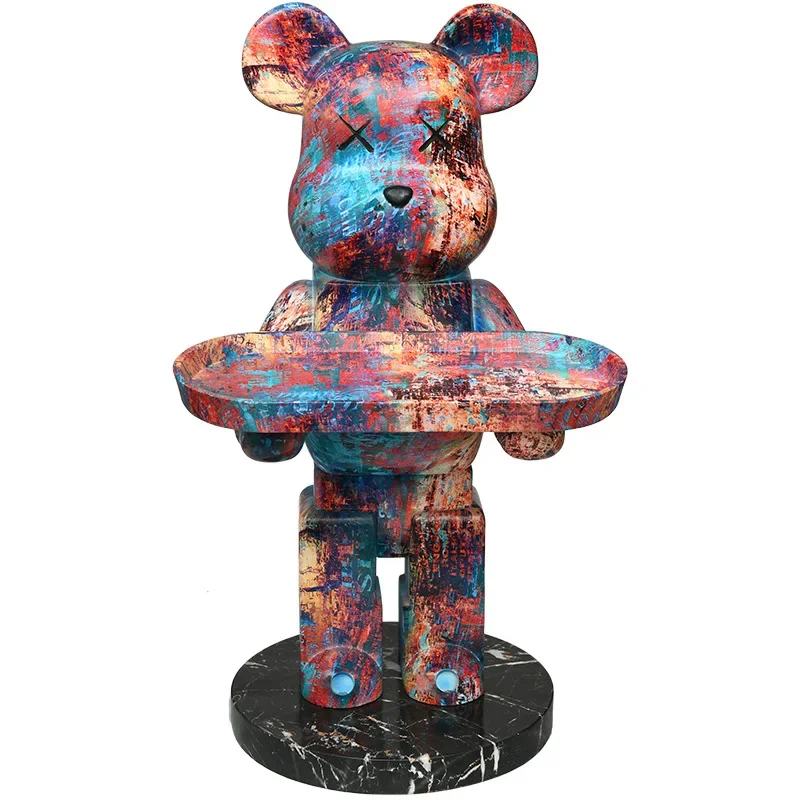 Escultura  oso  resina para decoración  suelo, escultura artística para el hogar, gran estética decorativa, regalos