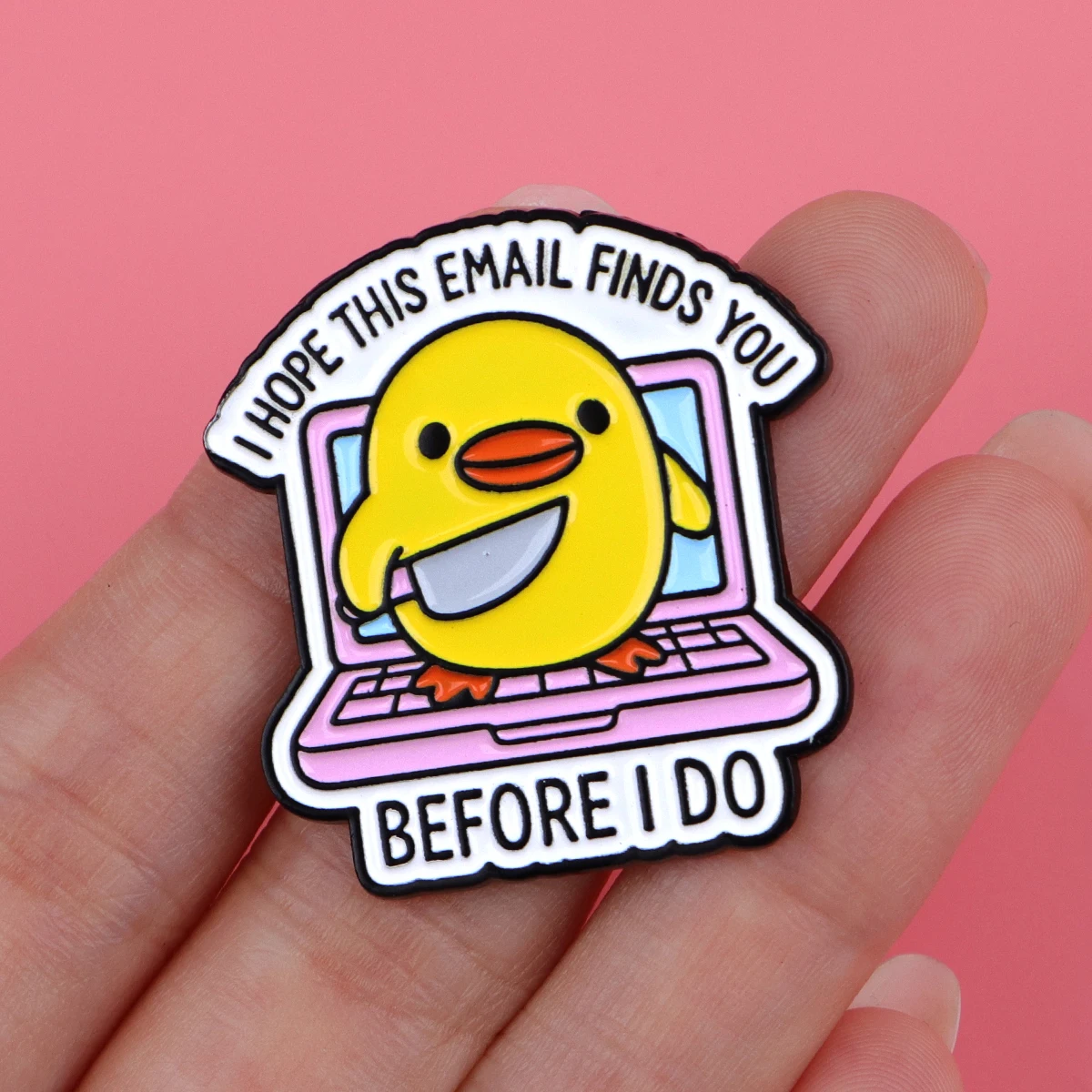 مضحك بطة يقتبس المينا دبابيس قبل أفعل دبابيس شارة التلبيب دبابيس لحقيبة الظهر الملابس الديكور هدايا مجوهرات الأزياء #3