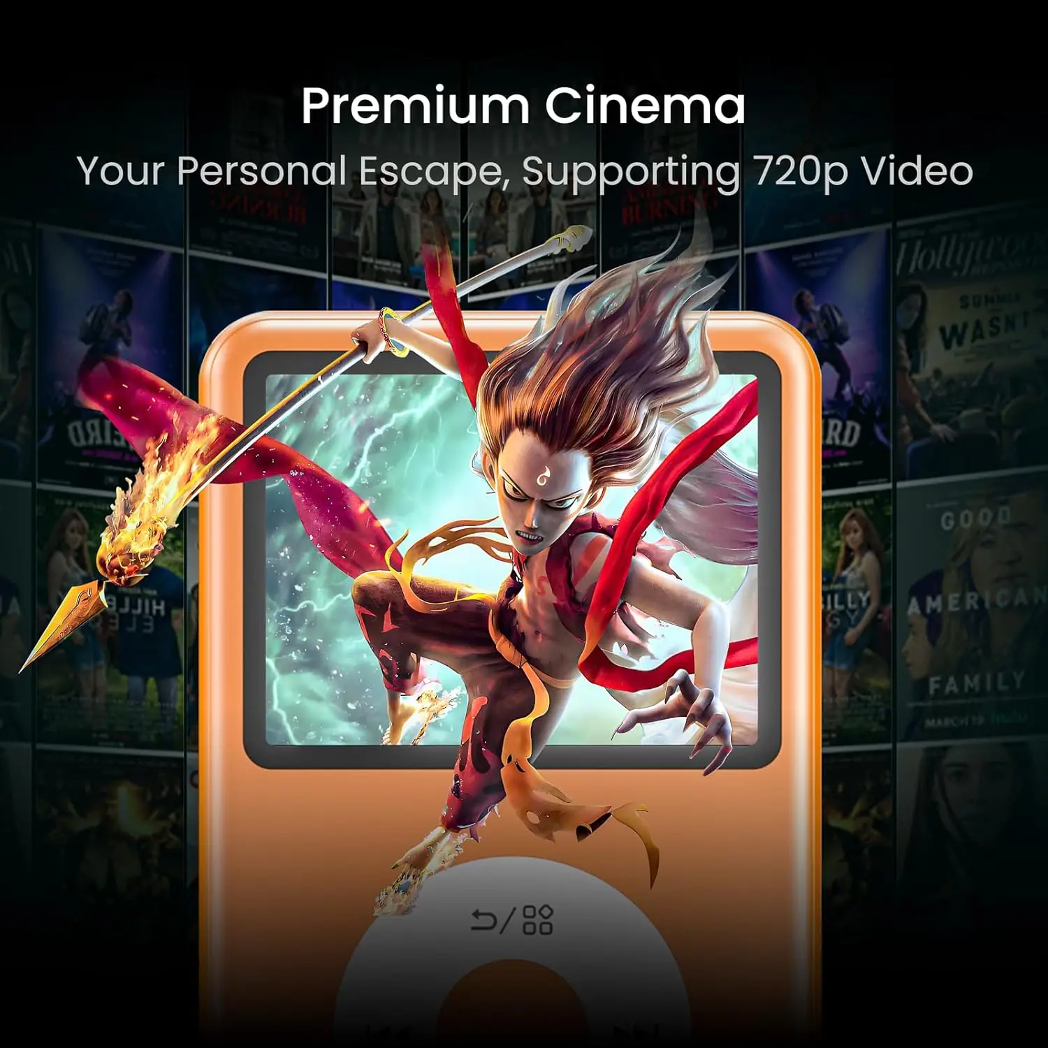 مشغل Mp3 سعة 128 جيجابايت من INNIOASIS مزود بتقنية البلوتوث، ومشغل موسيقى محمول مع فيديو وراديو ومشغل Hifi ومفاتيح آي بود التي تعمل باللمس