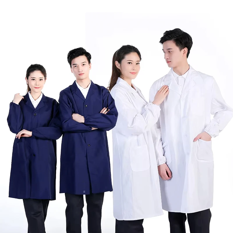 White Lab Coat For Doctor Unique Hospital Scientist School Fancy White Coat Professional Costume For Students Adults 2 colors