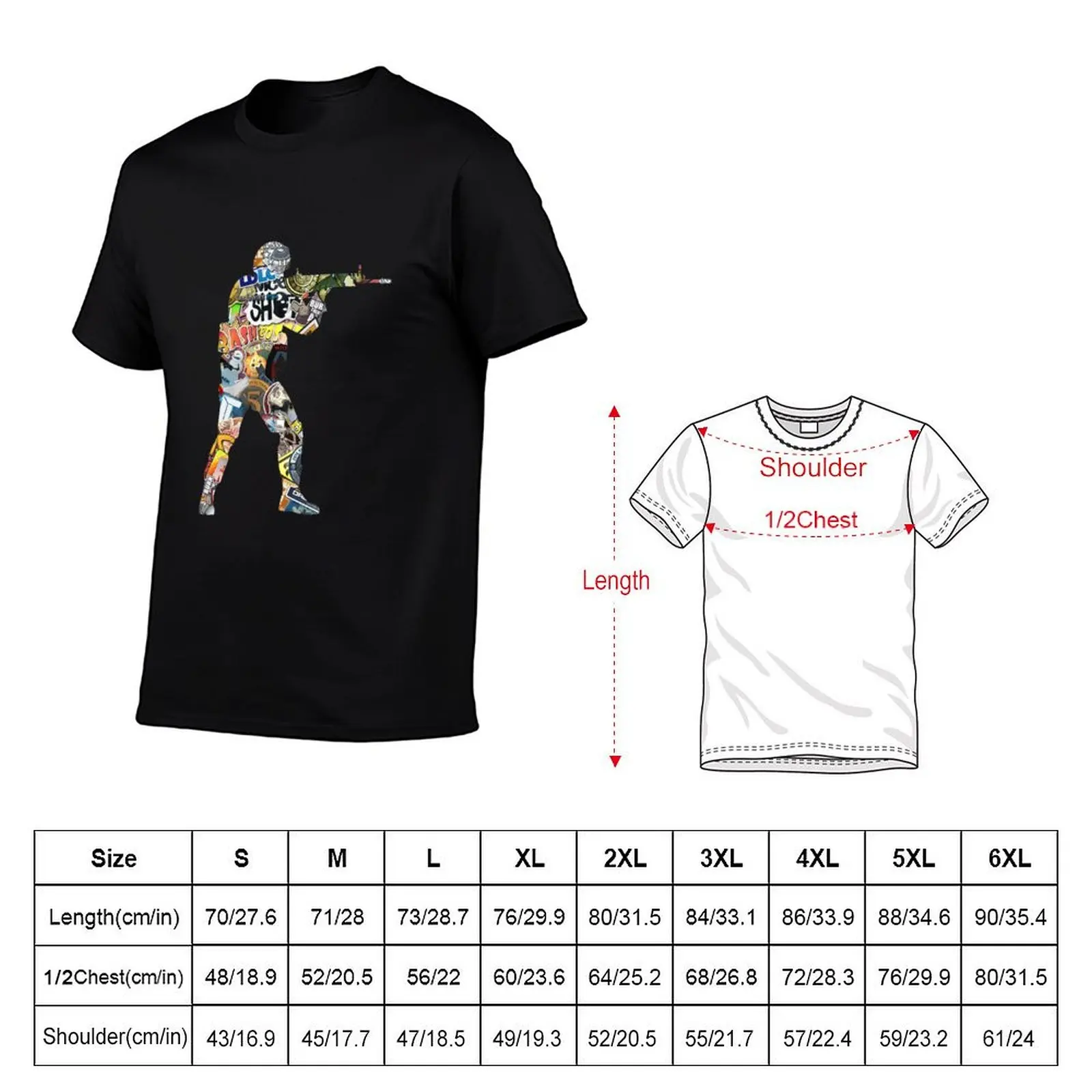 Sticker CSGO T-Shirt for a boy customizeds cute tops quick drying t shirt for men