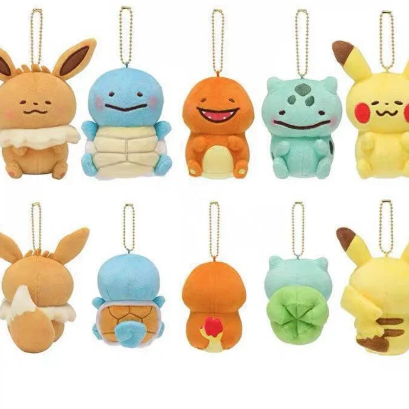 Pokemon Peluche Toy Anime Figure 10cm Pikachu Bulbasaur Squirtle Eevee Plushie Doll Pendant Plush Pendant Key Chain Xmas Gift