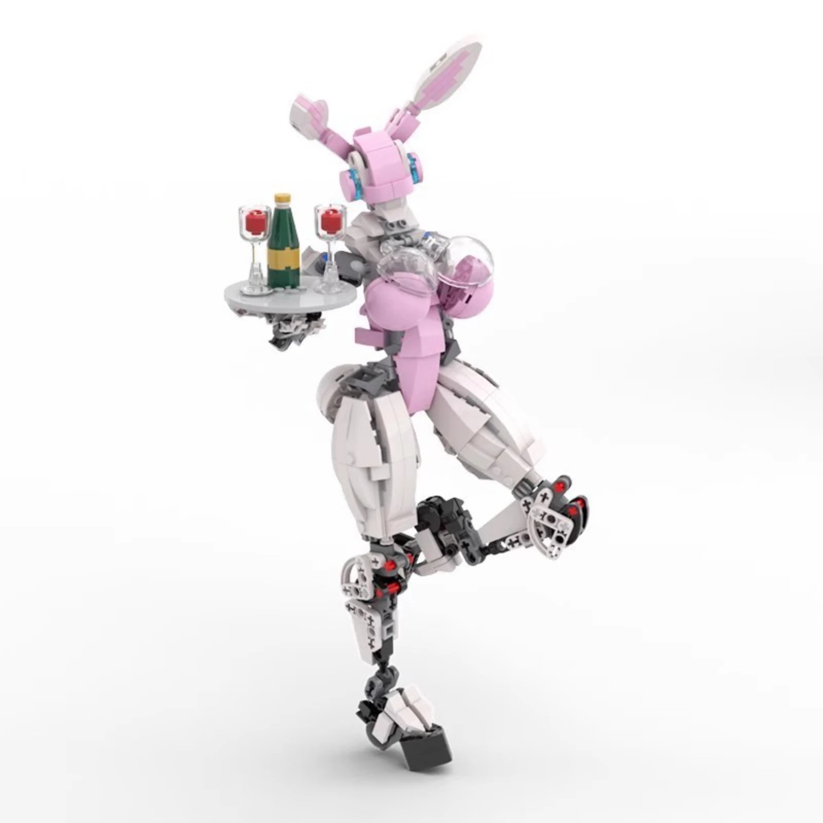 

MOC Creative Mecha Girl Bunny Girl мобильный костюм модель робота маленькие частицы строительные блоки кирпичи DIY коллекция подарок