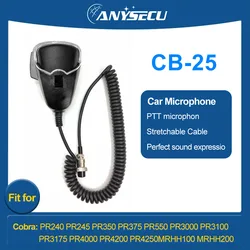 CB-25 Microphone 4 Pin Connector For Cobra PR240 PR245 PR550 PR3000 PR3175 PR4200 Uniden Galaxy Car CB Radio