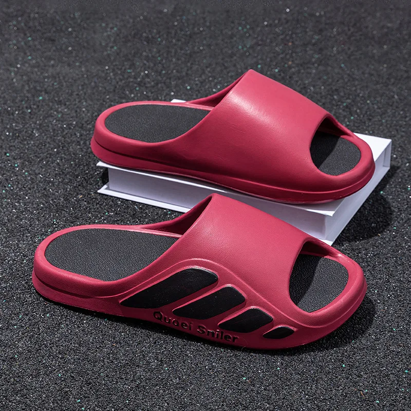 Men's Sport Slides Summer - Thick Sole Anti-Slip Outdoor Slippers, Comfortable Durable EVA Home Sandals, Odor-Free & No Noise view 2