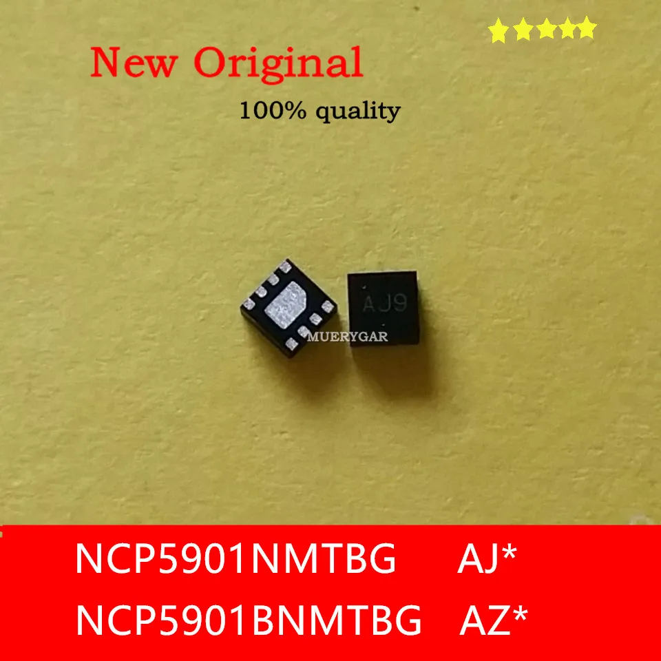 (5-1000 أجزاء/وحدة) 100% جديد NCP5901 NCP5901NMTBG AJJ AJ9 AJ * NCP5901BNMTBG AZC AZP AZ * أخرى استخدام نفس DFN-8