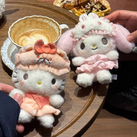 10Cm Cartoon Animation Figure Plushes Eye Mask Plush Doll Keychain Kawaii Couple Backpack Pendant Gift