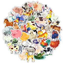 10/30/50 pz/pacco Cartoon Farm Animals Stickers impermeabile Skateboard moto chitarra bagaglio Laptop bicicletta Sticker giocattoli per bambini