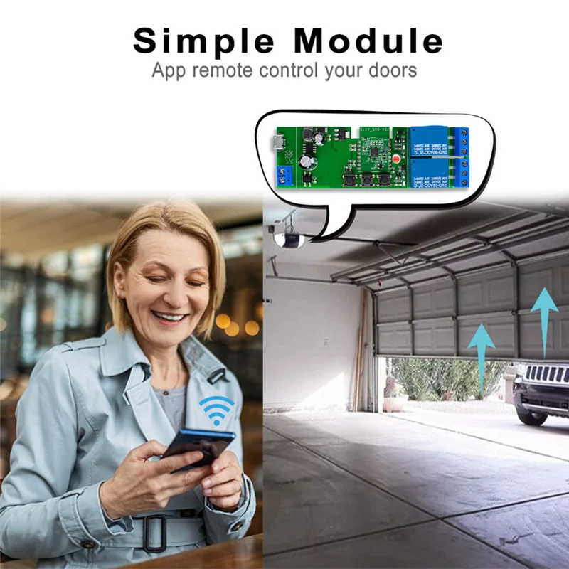 BNVN-Ewelink 2 Channel Wifi Electric Linear Actuator Motor Controller 12V 24V 110V 220V 2CH Relay Interrupter