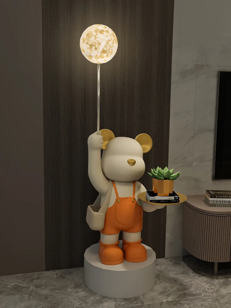 Urso violento para sala, ornamentos