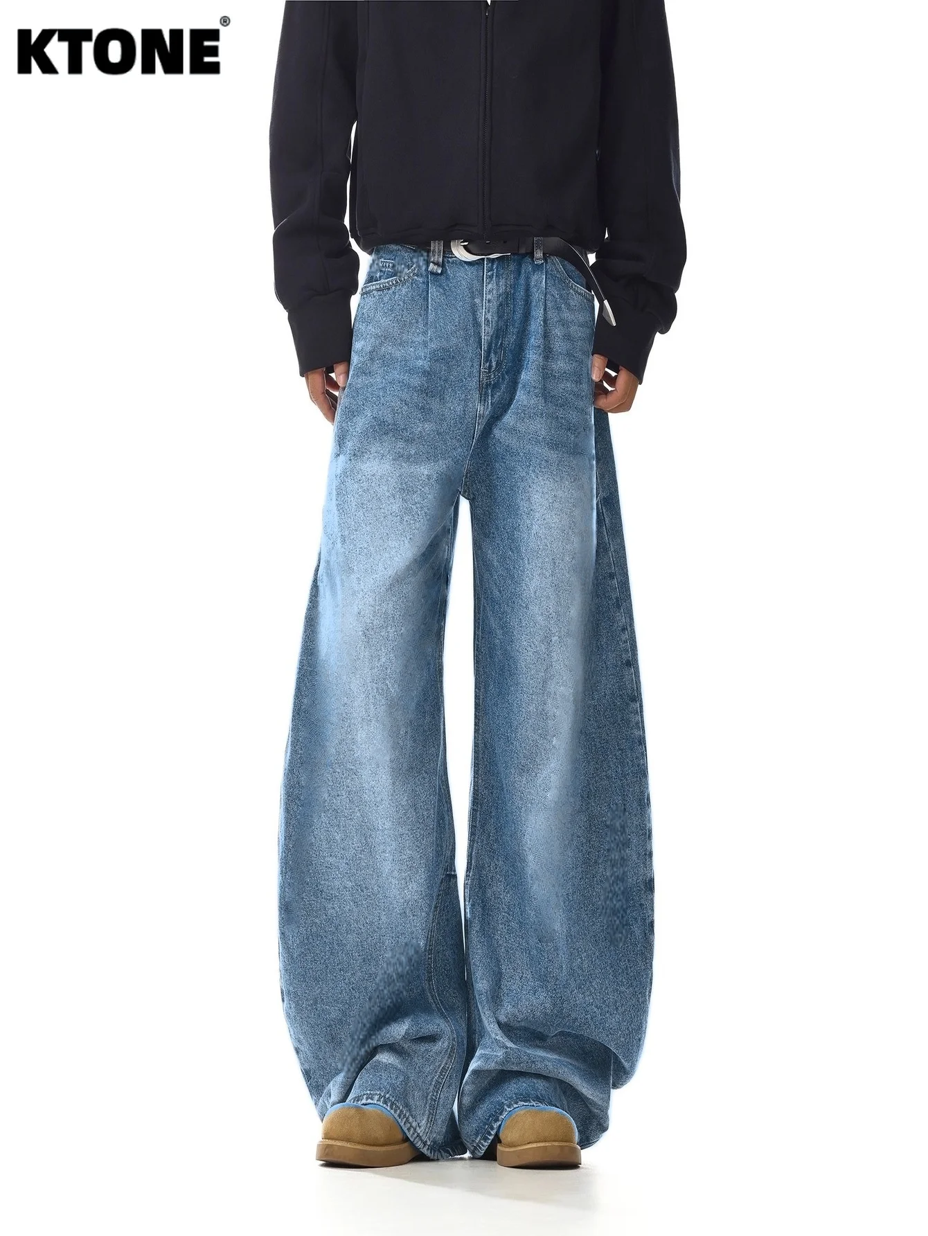 

Men's Loose Blue Jeans Y2k Clothes Unisex Original Design Comfort Pants No accessories or belts included