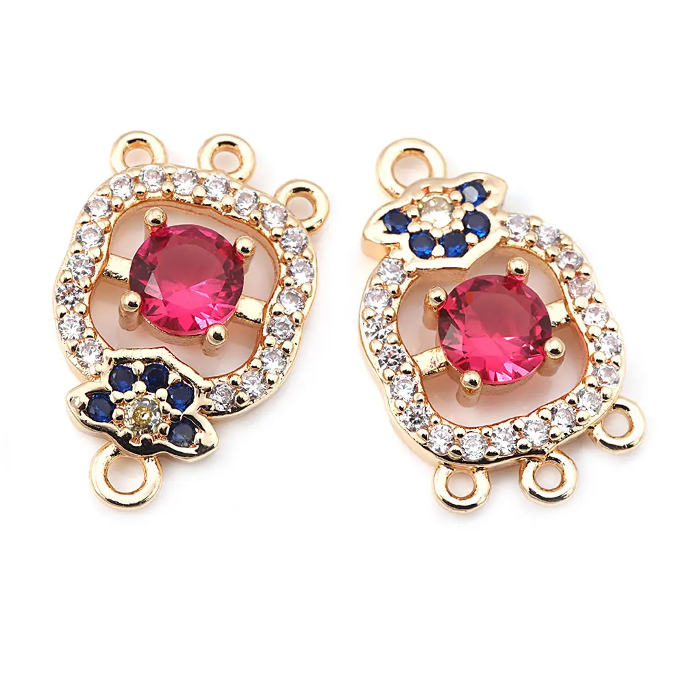 High Quality 18K Gold Color Brass and Zircon More Style Earrings Connect Charms Pendants Jewelry Making Diy Findings Accessories