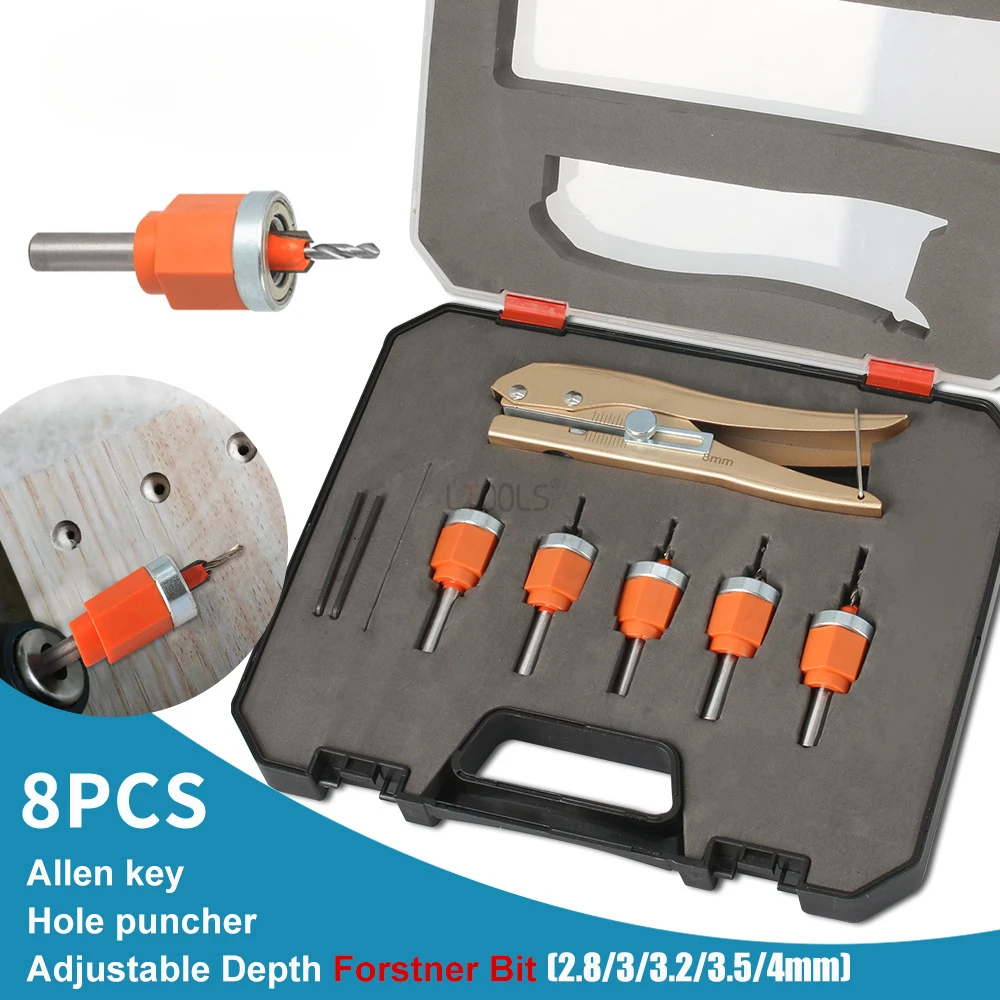 NEW Single Hole Punch 8mm Heavy Duty Hole Puncher Bit Set Portable Hole Edge Banding Punching Plier Handheld Metal Punching Tool