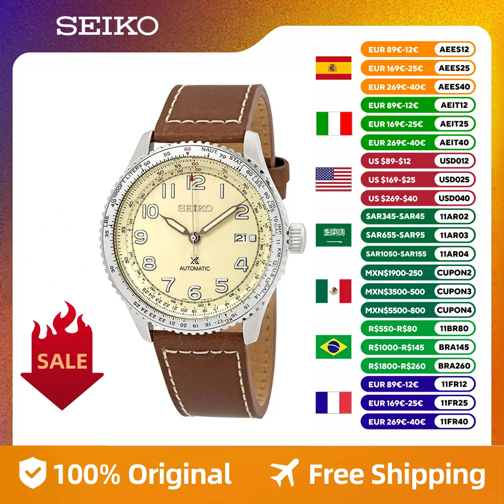 Seiko Original  Watch Prospex Series Japan Automatic Mechanical  10Bar Waterproof Metal Watch Premium Business Men's  Watch