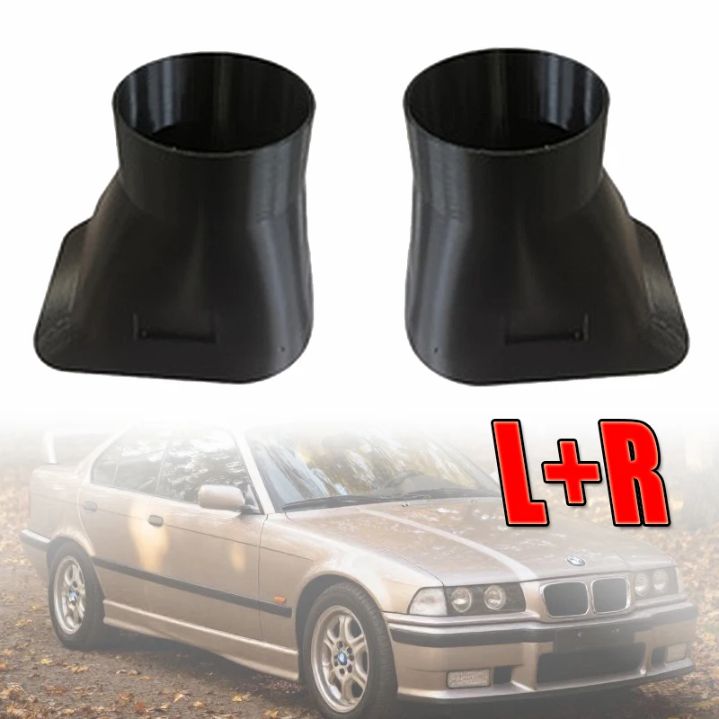 2Pcs Left And Right Small Brake Bumper Air Intake Duct For BMW E36 Car Front Bumper Air Inlet Replacement Exterior Accessories