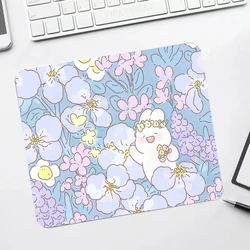 Cute Small Mouse Mat baby rabbit Gaming Mousepad kawaii Gamer Mousepads Natural Rubber Keyboard Mats Desk Pad HD Mouse Pads