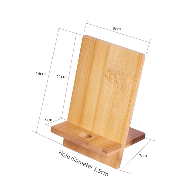 Bamboo Wooden Mobile Phone Holder Portable Smartphone Support Tablet Stand Desk Cell Phone Charging Dock