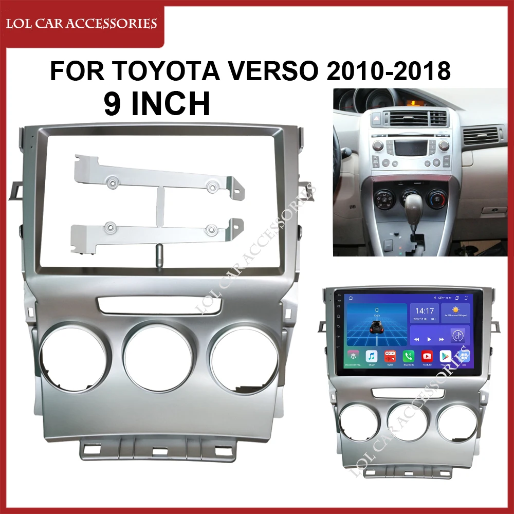 

9 Inch Fascias For TOYOTA Verso 2010-2018 Car Radio 2 Din Head Unit Panel DVD Gps Mp5 Android Player Dashboard Frame Install