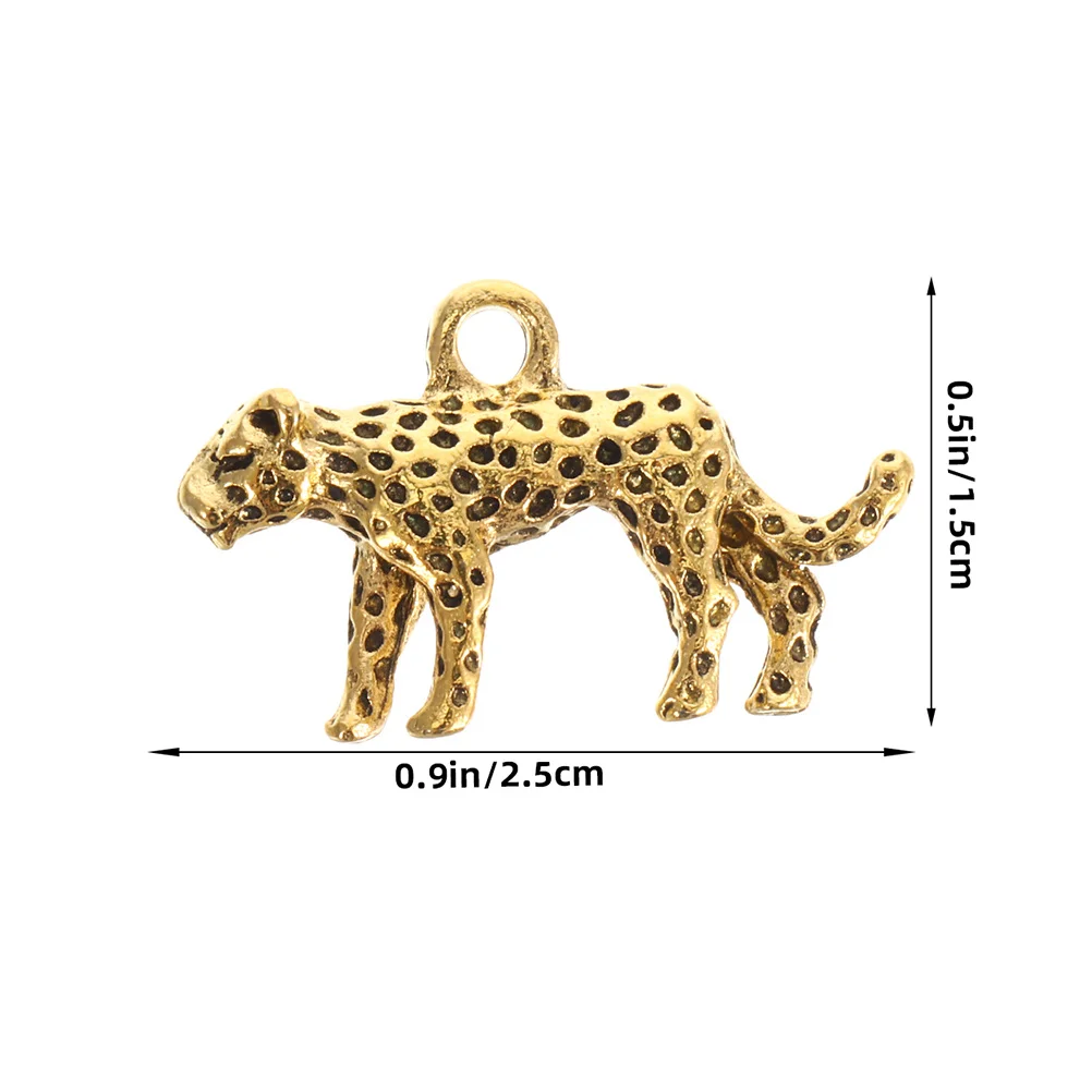 20Pcs Leopard Charms Unique DIY Jewelry Accessories for Necklaces Bracelets Keychains Zinc Alloy Animal Pendants