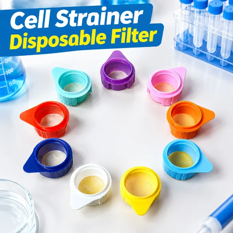 Disposable Cell Strainer Mesh, Sterile Nylon Filtration Sieve, Tissue Sample Separator, Flow Cytometry Supply, Individual Packed